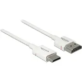 DeLOCK Dunne Premium Mini HDMI - HDMI kabel - versie 2.0 (4K 60Hz) / wit - 1 meter