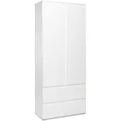Die Möbelfundgrube IMAGE7 kast - 2 deuren + 2 laden - Mat Wit - L80 x H191 x D40 cm