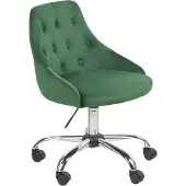 Beliani PARRISH - Bureaustoel-Zwart-Fluweel