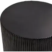 Beliani BICCARI - Bijzettafel - Zwart - Lichtbeton