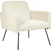 Beliani NARKEN - Fauteuil-Beige-Corduroy
