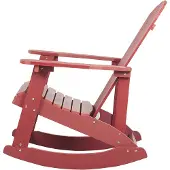Beliani ADIRONDACK - Schommelstoel-Rood-Kunsthout