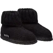 Bergstein Cozy pantoffel Zwart Jongens/Meisjes Wol Effen - maat 23