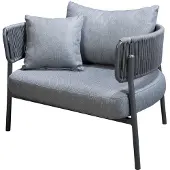 Yoi Loungestoel Camilo Alu Dark Grey / Mixed Grey