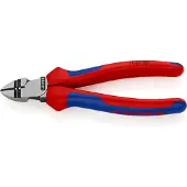 Knipex Afstrip-zijsnijtang | Meer-componentengrepen | Zwart geatramenteerd | Lengte 160 mm | Zelfbedieningskaart/blister - 14 22 160 SB