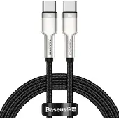 Baseus Cafule Series USB-C naar USB-C kabel - Metaal - 100 Watt - 1 meter - Zwart