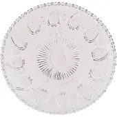 Clayre & Eef Ontbijtbord Ø 20 cm Glas Rond Bord Transparant Bord
