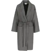 Casilin - Badjas voor Dames en Heren - Maat M - Sauna Wafelbadjas Voor Volwassen - Met riem - Katoen - Absorberend - Wasmachinebestendig - Grijs