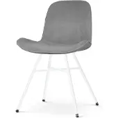 Nolon Eetkamerstoel Noah | fluweel grijs 51x82x40 cm eetkamerstoelen | NADUVI