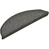 vidaXL Trapmatten 15 st 56x17x3 cm donkergrijs halfrond