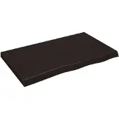 vidaXL Wandschap behandeld massief eikenhout donkerbruin