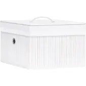 vidaXL Opbergboxen van bamboe, 4 stuks, wit