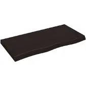 vidaXL Wandschap behandeld massief eikenhout donkerbruin