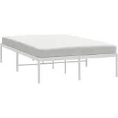 vidaXL Bedframe metaal wit 120x190 cm