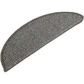 vidaXL Trapmatten 15 st 56x17x3 cm Grijs Halfrond