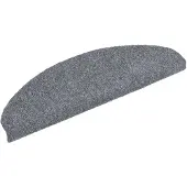 vidaXL Tapis d'escalier auto-adhésif 15 pcs 65 x 21 x 4 cm Gris clair132699