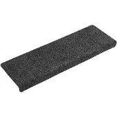vidaXL Trapmatten zelfklevend 15 stuks 65x21x4 cm donkergrijs
