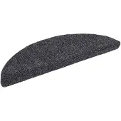 vidaXL Trapmatten Zelfklevend 5 stuks 56x17x3 cm Donkergrijs Halfrond
