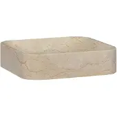 vidaXL Gootsteen 40x40x10 cm marmer crèmekleurig