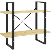 vidaXL Boekenkast met 2 schappen 80x30x70 cm massief grenenhout