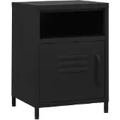 vidaXL Nachtkastjes 2 st 35x35x51 cm staal zwart