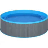 vidaXL Splasher pool met hangende skimmer en pomp 350x90 cm grijs