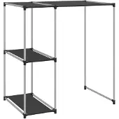 vidaXL Opbergrek voor boven wasmachine 87x55x90,5 cm ijzer zwart