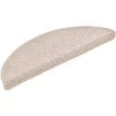 vidaXL Trapmatten 15 st 56x17x3 cm Taupe Halfrond