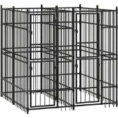 vidaXL Hondenkennel 3,69 m² staal