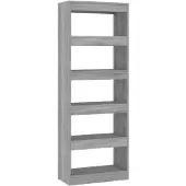 vidaXL Boekenkast/kamerscherm 60x30x166 cm bewerkt hout betongrijs
