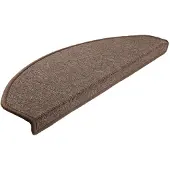 vidaXL Trapmatten 15 st 65x24x4 cm Koffiebruin Halfrond Groot