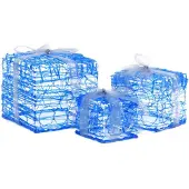 vidaXL Kerstverlichting geschenkdozen 3 st decoratief acryl koudwit