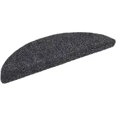 vidaXL Trapmatten Zelfklevend 10 stuks 56x17x3 cm Donkergrijs Halfrond