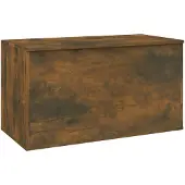 vidaXL Opbergkist 84x42x46 cm bewerkt hout gerookt eikenkleurig