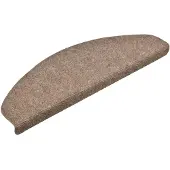 vidaXL Trapmatten Zelfklevend 10 st 65x21x4 cm Beige Halfrond Groot