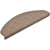 vidaXL Trapmatten Zelfklevend 5 stuks 65x21x4 cm Beige Halfrond Groot