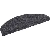 vidaXL Trapmatten Zelfklevend 15 stuks 65x21x4 cm Donkergrijs Halfrond Groot