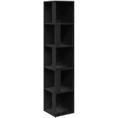 vidaXL Hoekkasten 33 x 33 x 165 cm Engineered wood Zwart