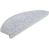 vidaXL Trapmatten 10 st 65x24x4 cm lichtgrijs halfrond groot