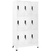 vidaXL Lockerkast 90x45x180 cm staal wit