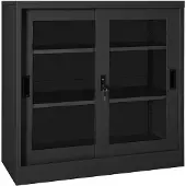 vidaXL Roldeurkast 90x40x90 cm staal antracietkleurig