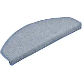 vidaXL Trapmatten 15 st 65x24x4 cm Lichtgrijs en Blauw Halfrond Groot