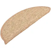 vidaXL Trapmatten 15 st 56x17x3 cm lichtbruin halfrond