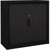 vidaXL Roldeurkast 90x40x90 cm staal zwart