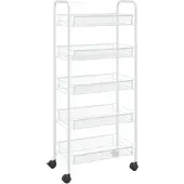 vidaXL Keukentrolley 5-laags 46x26x105 cm ijzer wit