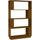vidaXL Boekenkast/kamerscherm 80x25x132 cm massief hout honingbruin