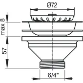 Sanivesk Korfplug 6/4 Wit