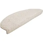 vidaXL Trapmatten 15 st 65x21x4 cm Wit Halfrond Groot