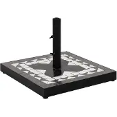 vidaXL Parasolvoet vierkant 12 kg zwart en wit