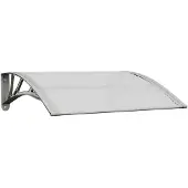 vidaXL Overkapping voor deur, grijs en transparant, 80x75 cm, polycarbonaat